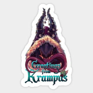 Greetings From Krampus Sticker